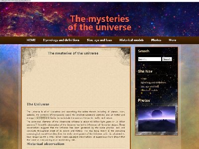 宇宙的奥秘 25页面 The mysteries of the universe 外文版英文版 带背景音乐 Flash轮