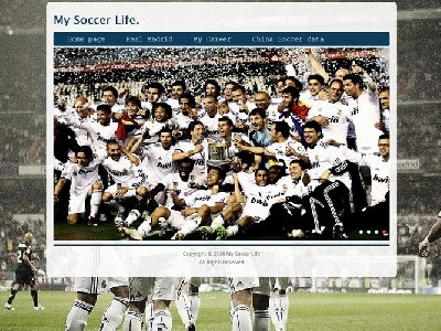 My Soccer Life. 5页面 我的足球生活 外文英文版本 体育 足球主题 带图片轮播特效 背景音乐 版本（40