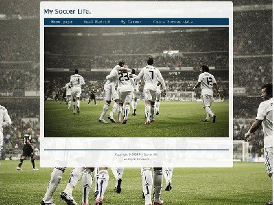 My Soccer Life. 5页面 外文英文版本 体育 足球主题 简单版本A（40元）