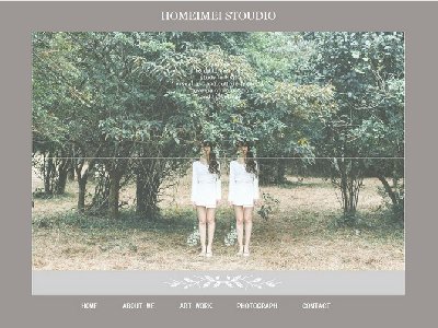 HOMEIMEI STOUDIO 5页面 外文英文版本 个人主页 作品简介 简单脱俗 带背景音乐（40元）