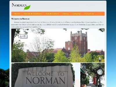 诺曼城Norman 6页面 外文版 英文 城市旅游介绍主题 简单时尚（40元）