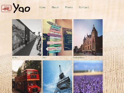 On The Way 5页面 外文版 英文 在路上 个人旅游博客主题 带图片点击展示特效（40元）