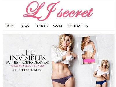 1女性时尚文胸内衣企业展示网页英文7页面带轮播带留言板简约大气（60元）