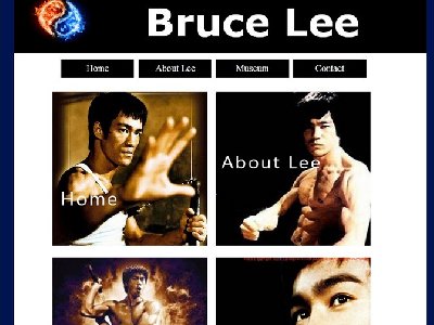 Bruce Lee 李小龙武打明星人物介绍网站英文版本9页面版本A（60元）