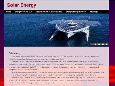 Solar Energy太阳能主题英文版本5页面带轮播带留言页面（30元）