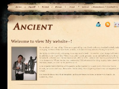 个人网页主题8页面带背景音乐带联系页面英文主题页面（60元）