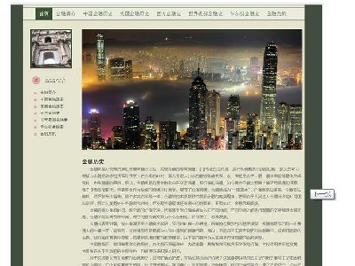 70元 金融历史文化网 金融历史介绍主题10页面或8页面 单页面(20元）15页面或20页面（80元）版本B 布局简单