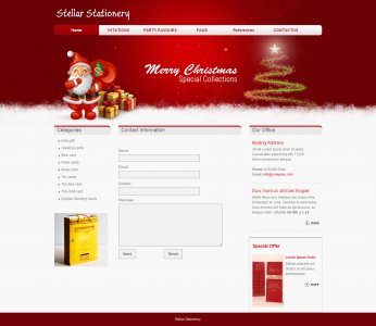 （40元）贺卡网站5页面圣诞老人 节日