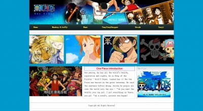 （50元）海贼王6页面js特效放大 动漫