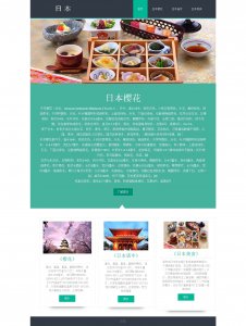 demo366日本特色樱花单页学生网页设计成品作业 旅游 20元