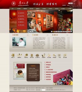 348贵州大学首页仿站单页表格布局（20元）仿站