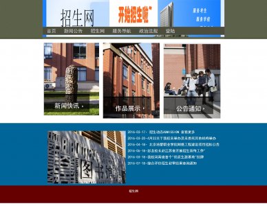 131demo招生网学校2页面简单 网页成品 20元
