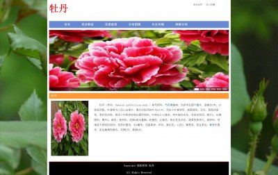 z131鲜花牡丹花9页面带轮播特效(60元）